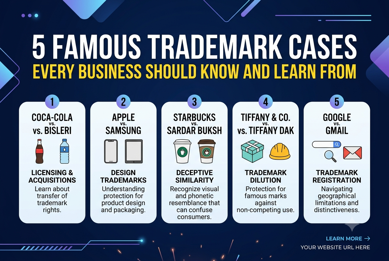 You are currently viewing 5 Famous Trademark cases every businesses should know and learn from